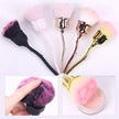 Rose Shaped Nail Dust Brush – Soft Bristle Makeup, Foundation & Powder Blusher Beauty Brush
