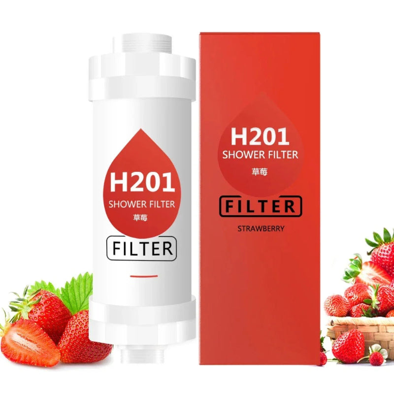 H201 Scented Shower Head Filter – Inline Bathroom Water Filter for Handheld, Fixed & Rainfall Showers