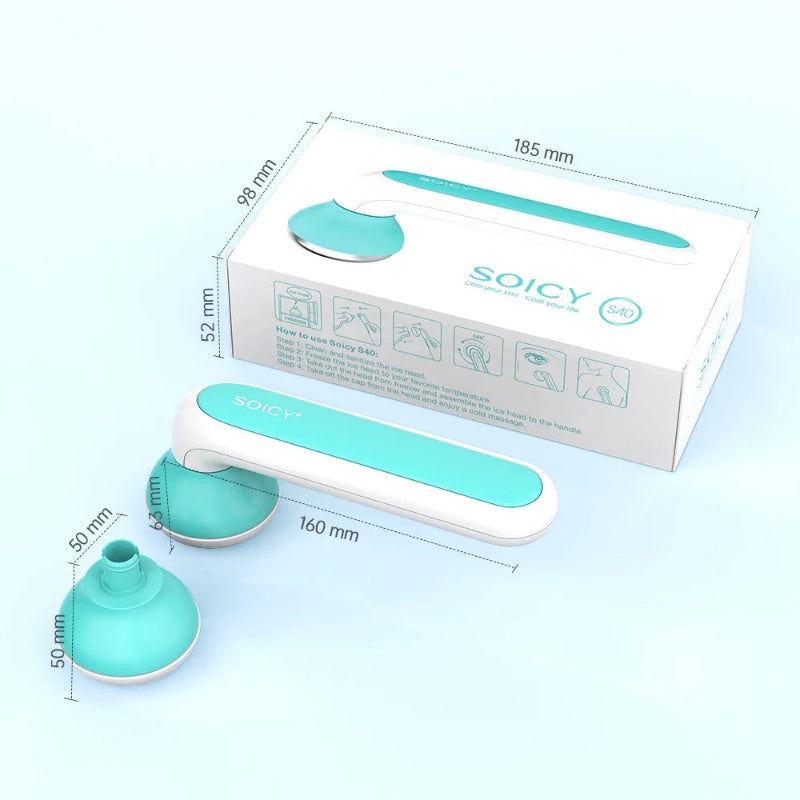 Face Ice Roller with 2 Heads – Cooling Facial Massage Tool for Eyes, Face & Neck Skin Care Therapy