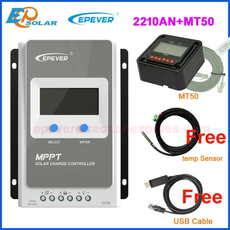 EPEVER Tracer MPPT Solar Charge Controller 10A 20A 30A 40A 12V/24V Solar Battery Regulator