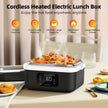 Wireless Electric Insulated Lunch Box 8000mAh Battery 60W Heating Food Warmer with 1L Stainless Steel Container