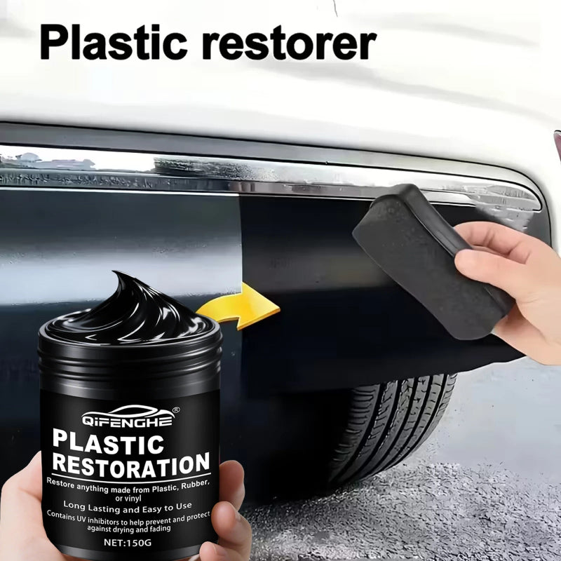 Car Plastic Restorer Polish Paste 150g – Long Lasting Gloss & Protection for Tires, Interior & Bumper Care