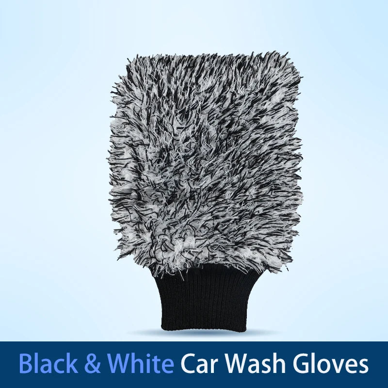 SEAMETAL Microfiber Wheel Cleaning Brush Non-Slip Soft Car Wash Mitt