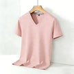 Men’s Solid V-Neck Short-Sleeve Casual T-Shirt – Multiple Colors