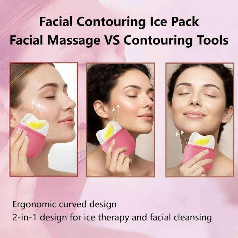 Ice Roller for Face & Eye Face Massage Silicone Ice Mold for Face Beauty Puffiness Relief Facial Massager Skin Care Tools Summer
