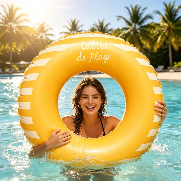 1PC Swimming Ring, Inflatable Pool Floats, Inflatable Tube Pool Rings for Adults Summer Beach Tropical Party Supply