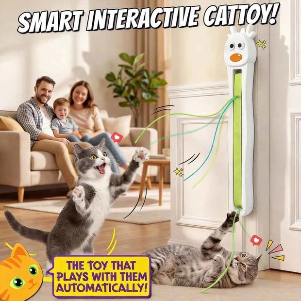 Automatic Interactive Cat Toy Flying Rope | Self Play Motion Teaser Toy for Cats & Kittens Stress Relief
