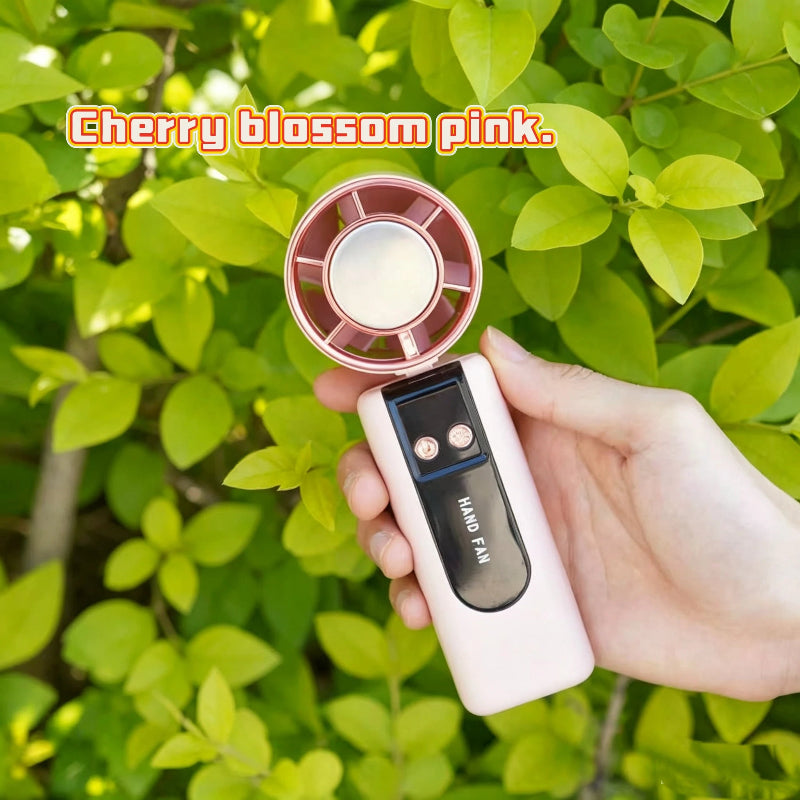 199-Speed Portable Turbo Handheld Fan with Semiconductor Ice Cooling, Digital Display & Type-C Charging