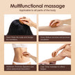 Wooden Body Massage Brush with 28 and 33 Rounded Comb Teeth, Finger Grip Handle & Hand Strap