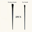 2-Piece Angled Eyeliner Brush Set – Precision Slanted Makeup Brushes for Eyeliner, Brows & Detail Work (Black or Silver)