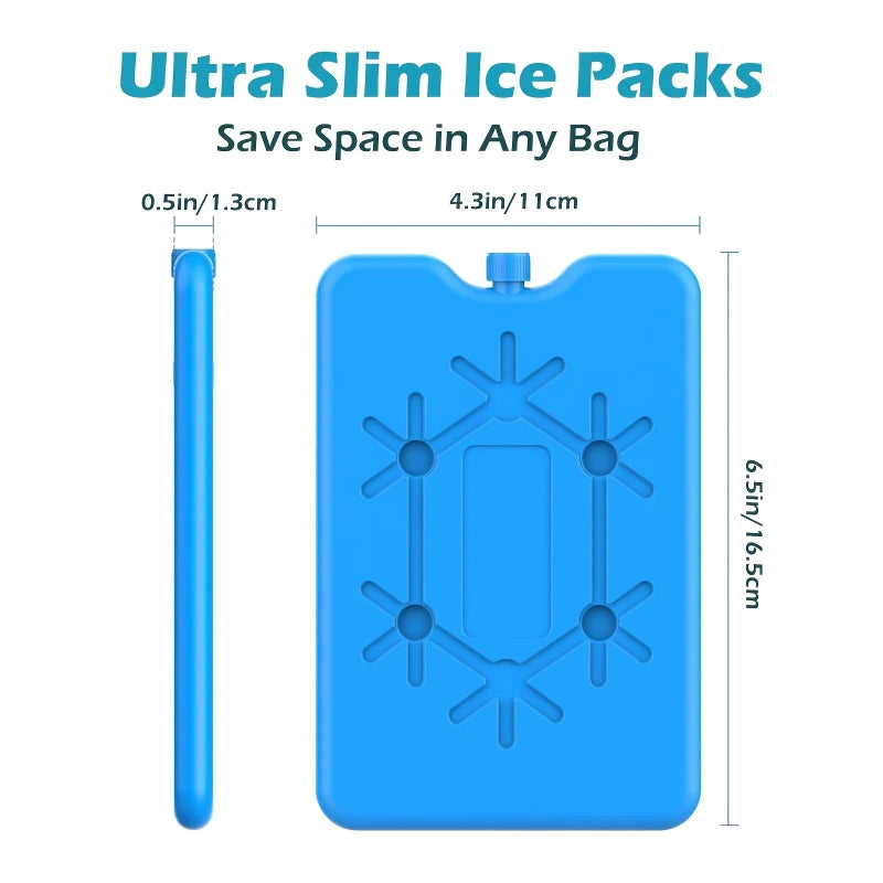 Ultra Thin Reusable Ice Pack for Cooler Bags, Lunch Boxes & Outdoor Food Storage