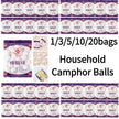 Household Camphor Balls for Moth Protection – 1/3/5/10/20 Bags Anti-Mildew & Anti-Insect Wardrobe Freshener