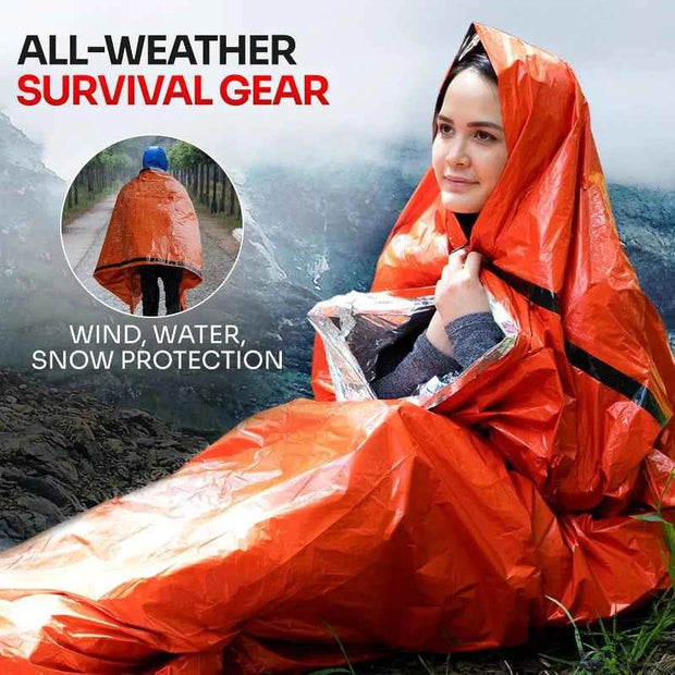 Emergency Sleeping Bag Life Bivy Sack Waterproof Mylar Blanket for Survival Kits