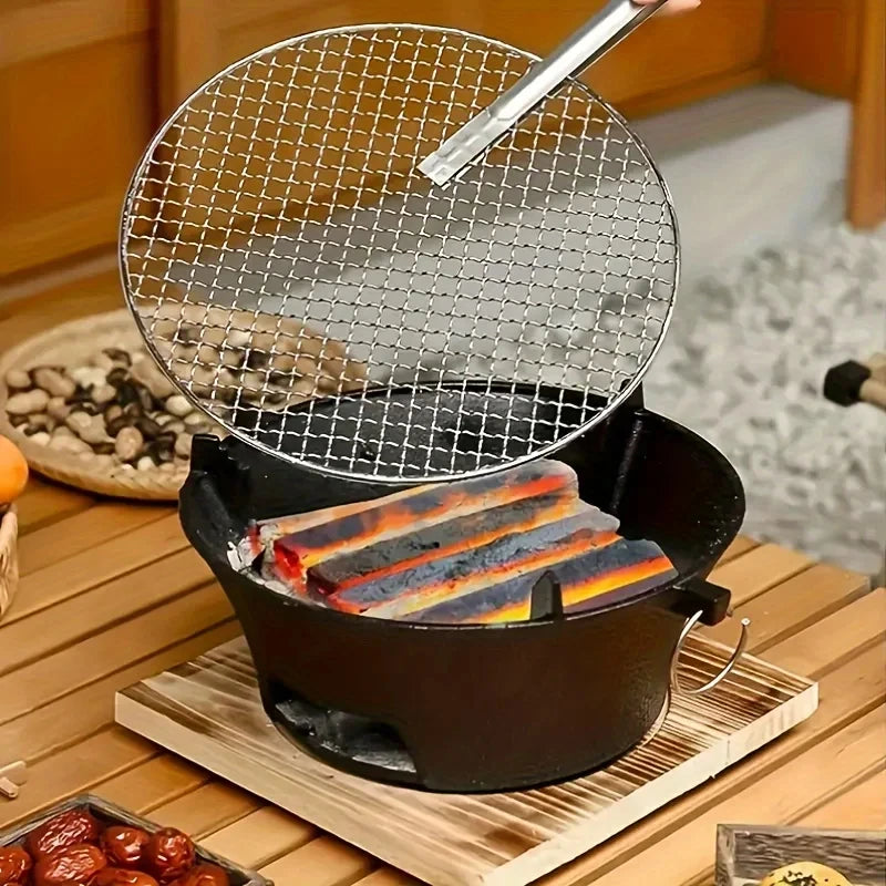 KL1 Cast Iron Charcoal & Alcohol Stove Portable Outdoor Cooking Stove for Camping, Picnic, BBQ & Preppers Gear