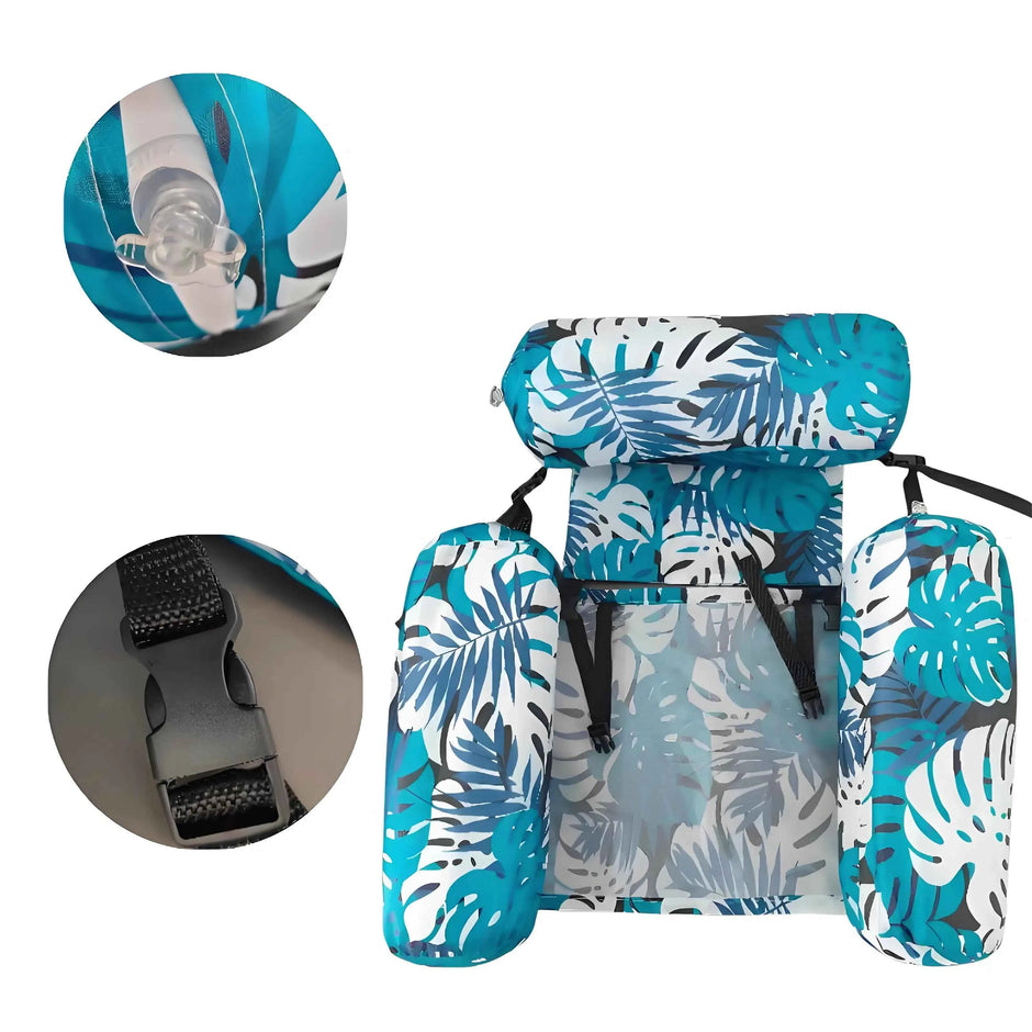 Adult Inflatable Lounger Portable Pool Float Chair Recliner for Relaxation at Swimming Pool, Lake & Beach