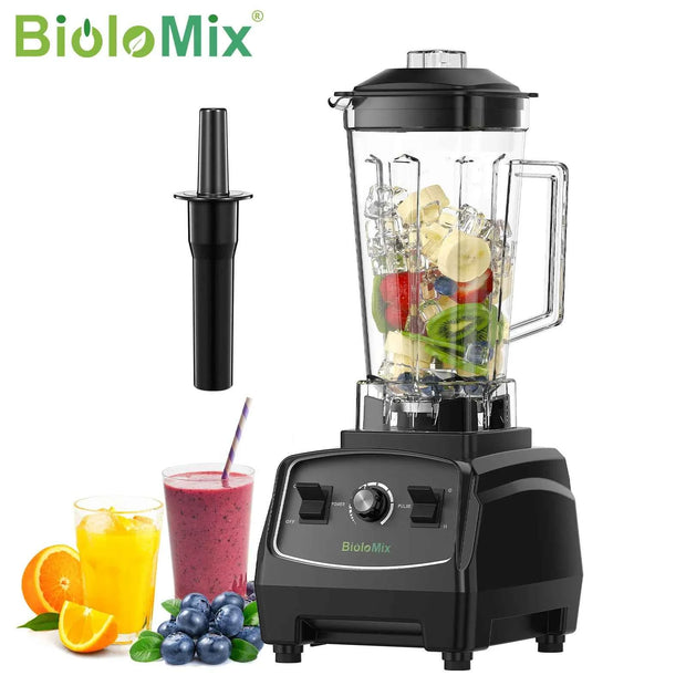 BioloMix 2200W 3HP BPA-Free Commercial Blender with Variable Speed, Pulse Control, Tamper and US Plug – Red