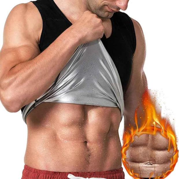 Men’s Slimming Shirt – Fat Burning Compression T-Shirt in Silver, Blue, and Gold
