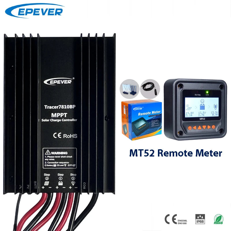 EPEVER 30A MPPT Solar Charge Controller 12V/24V Waterproof IP68 Tracer7810BP Solar Regulator