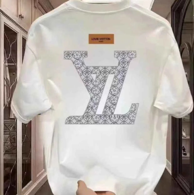 Louis Vuitton Monogram Logo T-shirt – Stylish Casual Wear for Men | Black & White Options