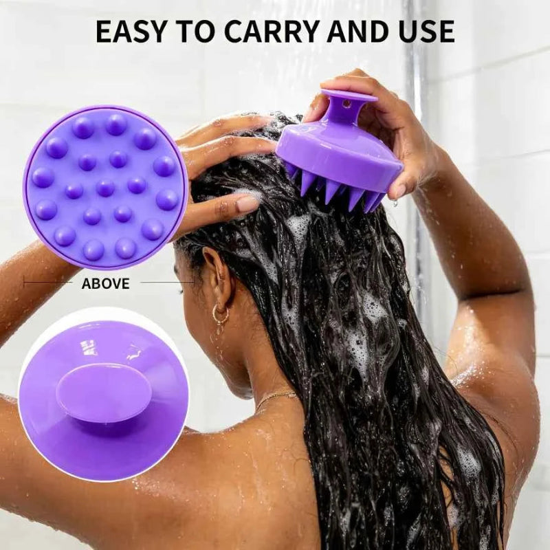 Silicone Scalp Massager Shampoo Brush 8x7.2cm