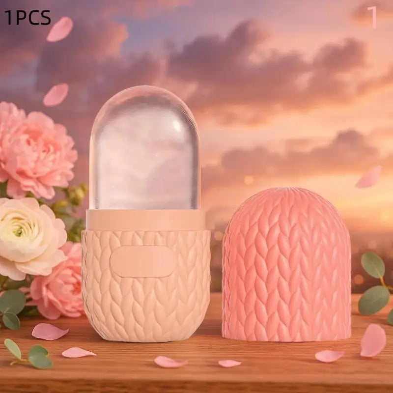 Silicone Cube Tray Shape Facial Ice Roller Reusable Face Massage Roller Skin Care Tool
