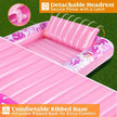 Inflatable Pool Lounger – Floating Water Chair with Backrest & Armrest | Multi-Color Adult Pool Float