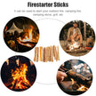 1-Box 170g Fatwood Fire Starter Sticks with Metal Storage Tin for Outdoor Camping