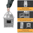 UNHO Hot Tent Wood Burning Stove Portable Camping Stove with 6 Stainless Steel Chimney Pipes for Outdoor Heating & Cooking