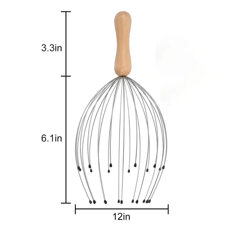 Octopus Head Massager – Scalp Scratcher & Itch Relief Tool | 20/24/28 Fingers