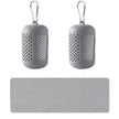 2 Pack Portable Round Silicone Covered Cooling Towel – Quick Drying Fitness Sports Towels for Outdoor Activities