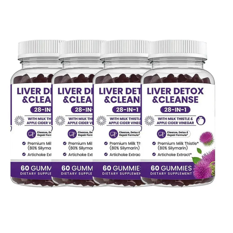 Milk Thistle Liver Support Gummies 28-in-1 Herbal Blend – 60 Count