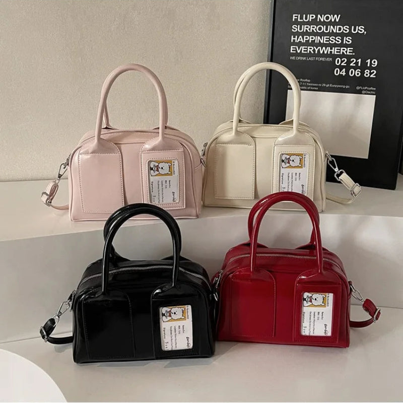 Women’s Transparent Display Window Crossbody Handbag with Top Handles