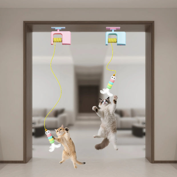Automatic Interactive Cat Toy with Hanging Ball | Electric Self Play Cat Exercise Toy for Indoor Cats