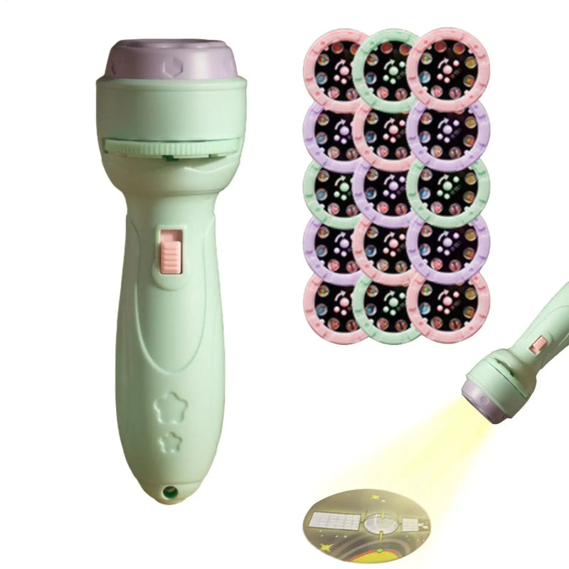 Kids Flashlight Projector 120 Patterns Projector Toys for Kids Preschool Learning Cartoon Torch Light Projection Flashlight