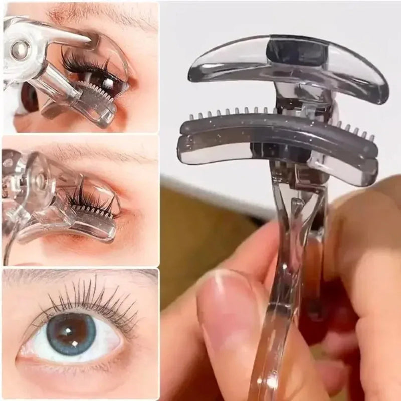 Dual-Type Eyelash Curler with Comb – Wide & Partial Clip Options for Natural Curl