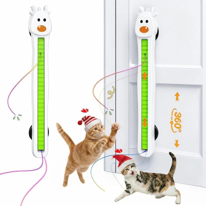 Automatic Interactive Cat Toy Flying Rope | Self Play Motion Teaser Toy for Cats & Kittens Stress Relief