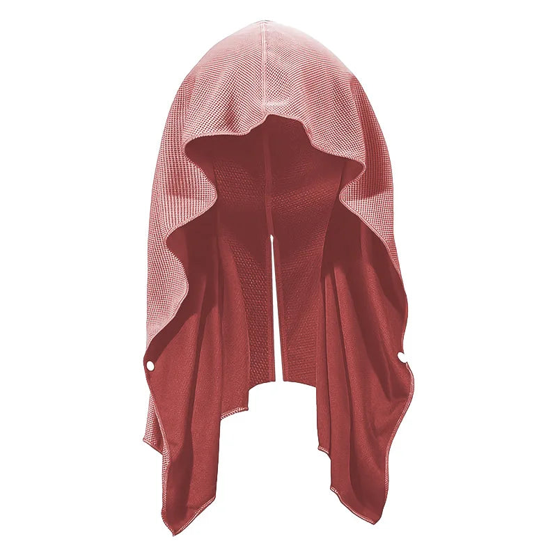 Cooling Hoodie Towel UPF50+ Sun Protection – Quick Drying Cooling Head & Neck Wrap for Sports, Gym & Outdoor Activities