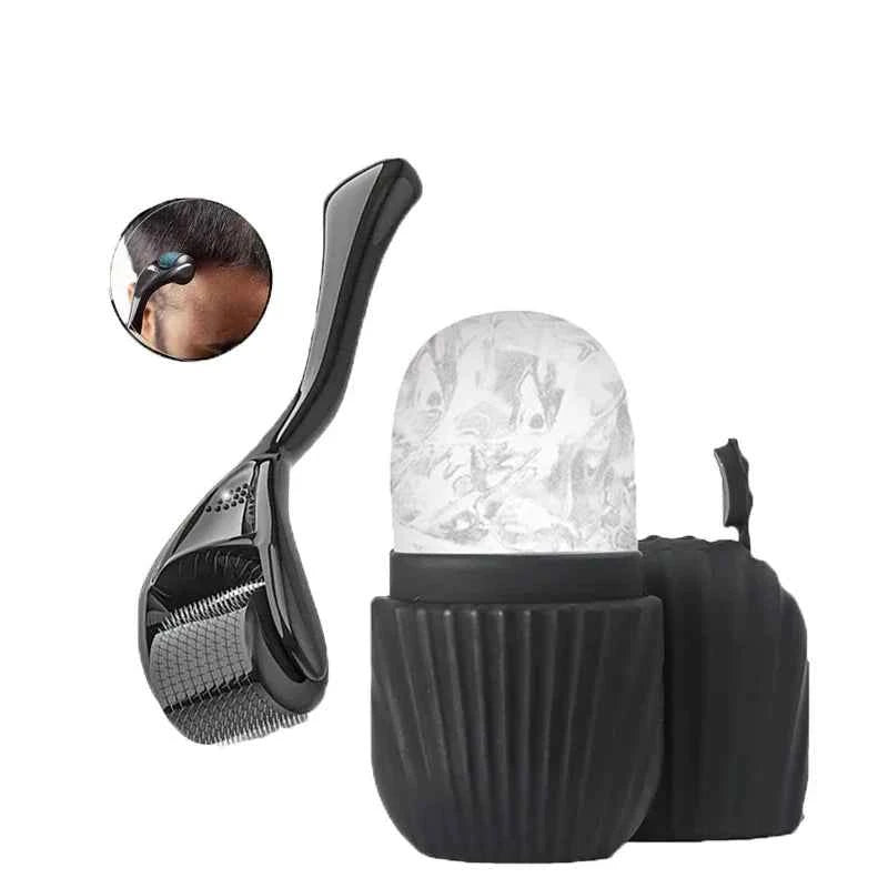 Ice Facial Roller Tool Skin Care Beauty Two-Piece Set Suitable For Skin Beard 0.2/0.25/0.3mm Needle Micro Facial Roller Tool