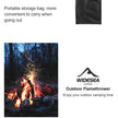 WIDESEA Long-Handle Detachable Stainless Steel Camping Torch with Wooden Grip & Carry Pouch