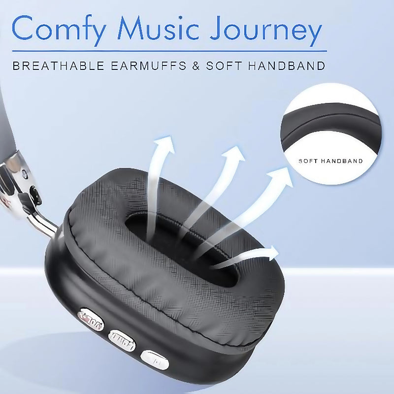 Fashion Bluetooth Headphones Wireless Over-Ear Headsets with Microphone Volume Control for Sports And Running Headset Game