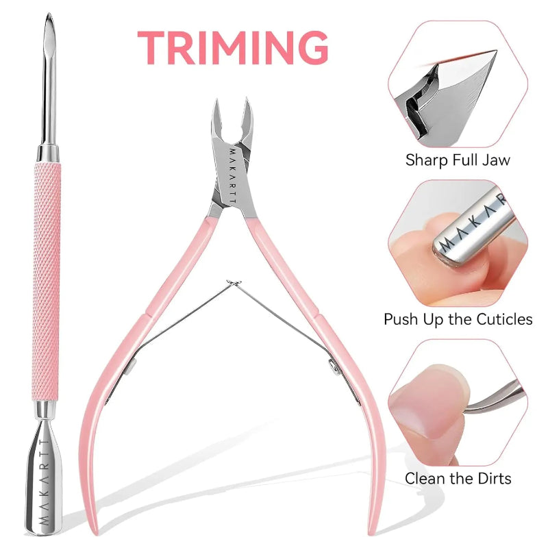 MAKARTT Premium Manicure Kit with Nail Files & Cuticle Tools