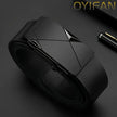 OYIFAN Black and Gold Luxury Leather Strap Men's Watch