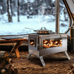 UNHO Hot Tent Wood Burning Stove Portable Camping Stove with 6 Stainless Steel Chimney Pipes for Outdoor Heating & Cooking