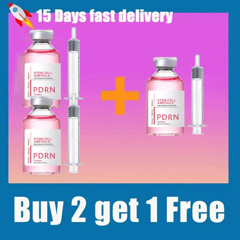 PDRN Stem Cell Ampoule with Collagen – 30ml Hydrating Facial Serum with Hyaluronic Acid and Nicotinamide