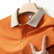 Men's Business Casual Long Sleeve Polo Shirt – Solid Color Versatile Top