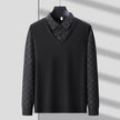Men's Long Sleeve Polo Shirt with Two Piece Design for Casual Business Style