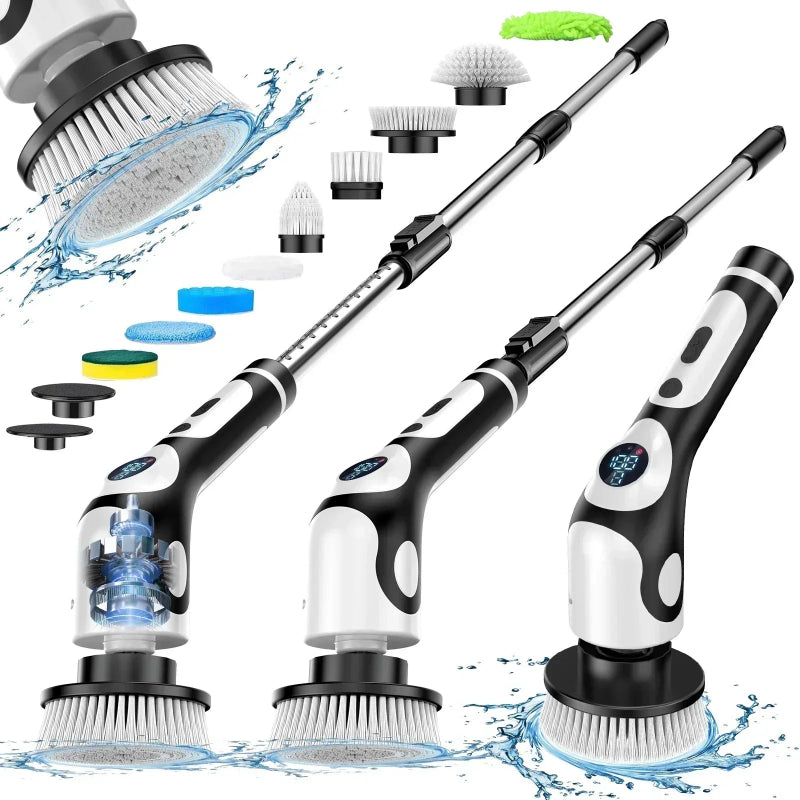 TINSOL 11-in-1 Multifunctional Electric Cleaning Brush – Rechargeable Smart Rotary Kitchen Cleaning Brush