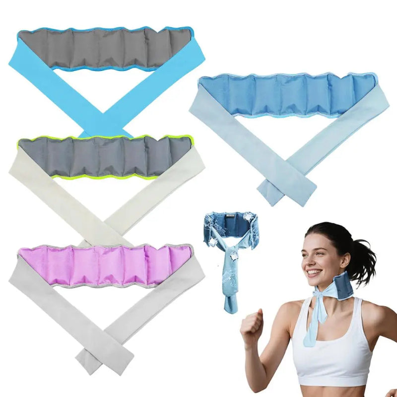 Reusable Cooling Ice Scarf Neck Wrap – Adjustable Cooling Wrap for Hiking, Running & Outdoor Activities
