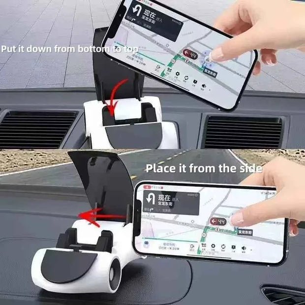 Multi Angle Car Dashboard Phone Holder | Stable Horizontal Vertical Mobile Stand for All Smartphones