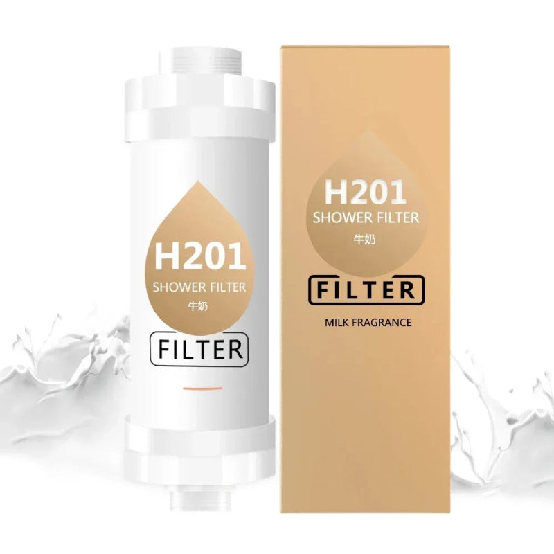H201 Scented Shower Head Filter – Inline Bathroom Water Filter for Handheld, Fixed & Rainfall Showers